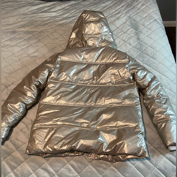 Abercrombie kids puffy jacket with teddy bear inside lining - Picture 2 of 3